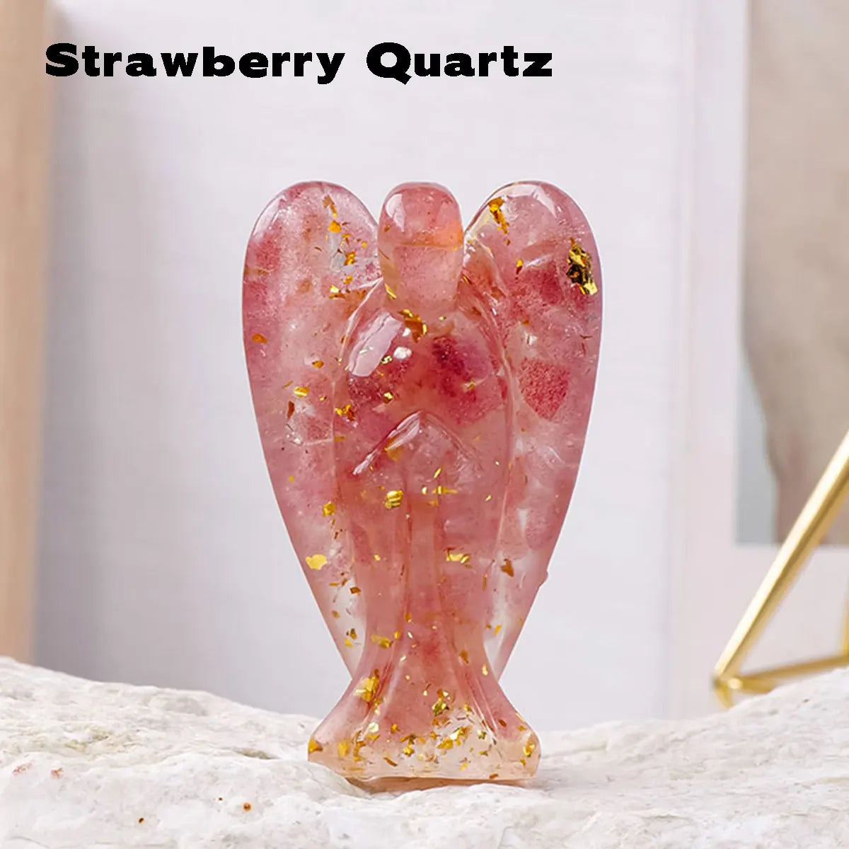 1PC Natural Crystal Macadam Drop Glue Resin Angel Reiki Healing Figurine Home Decoration Trinket Craft Gift Household Supplies